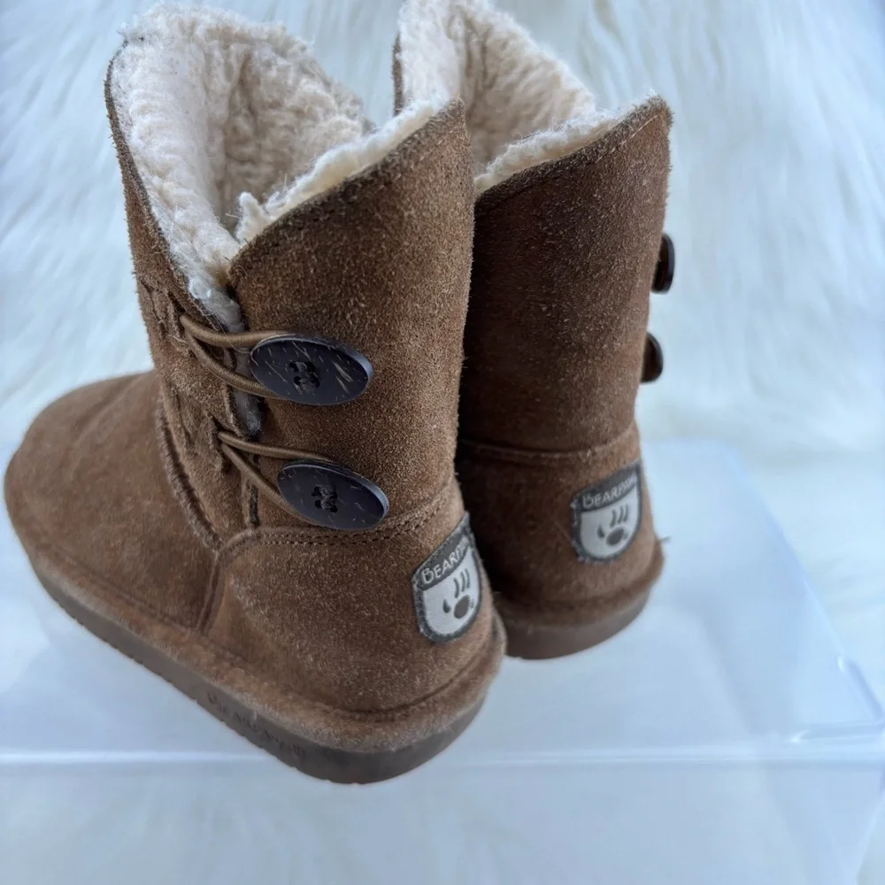 BearPaw Tan Suede Ankle Boots
